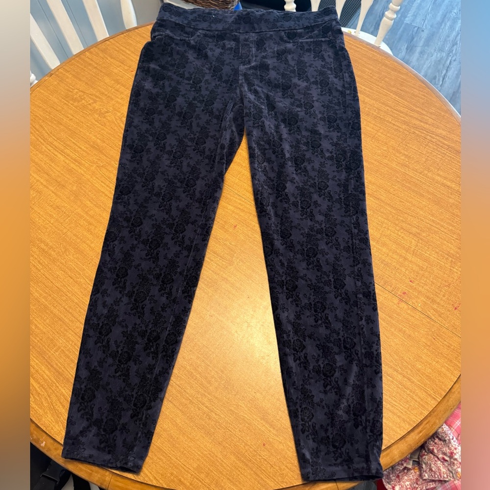 Khakis and company womens floral corduroys size XL